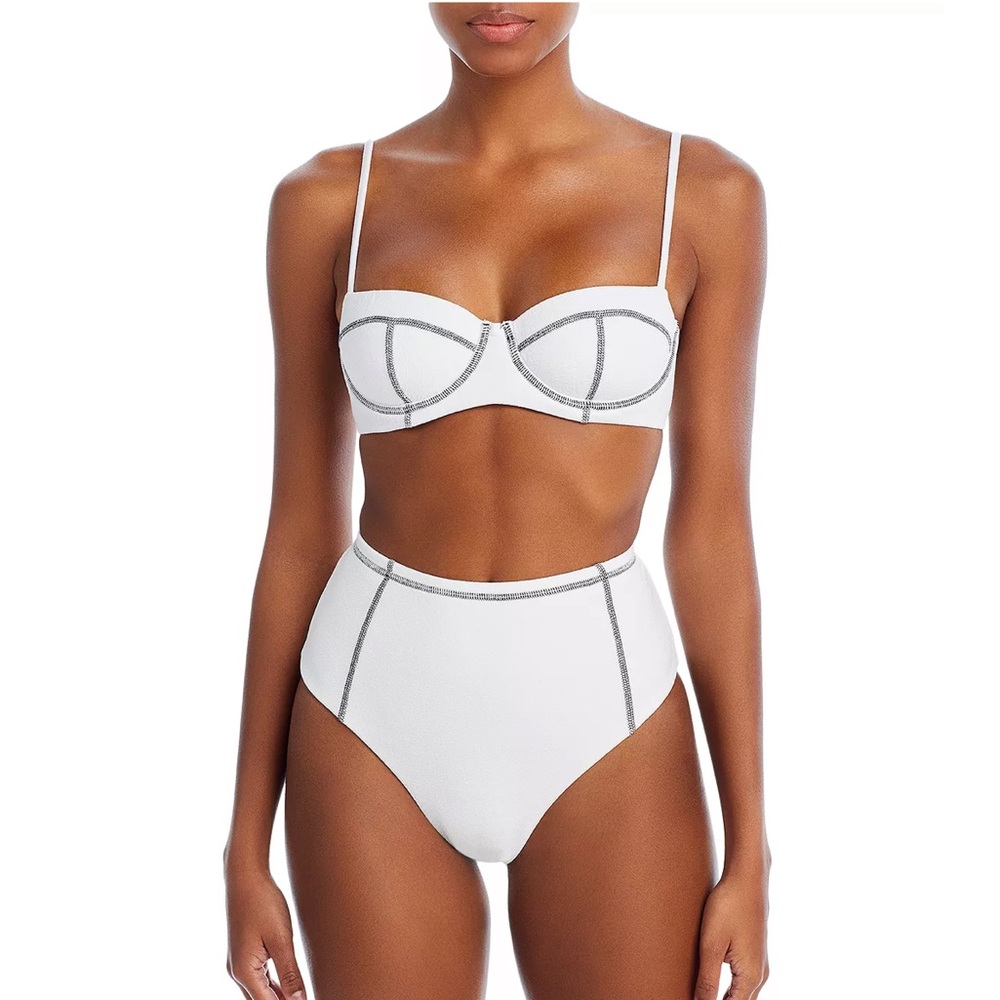 NWT Onia Ella bikini corset top and high waisted bikini bottom
